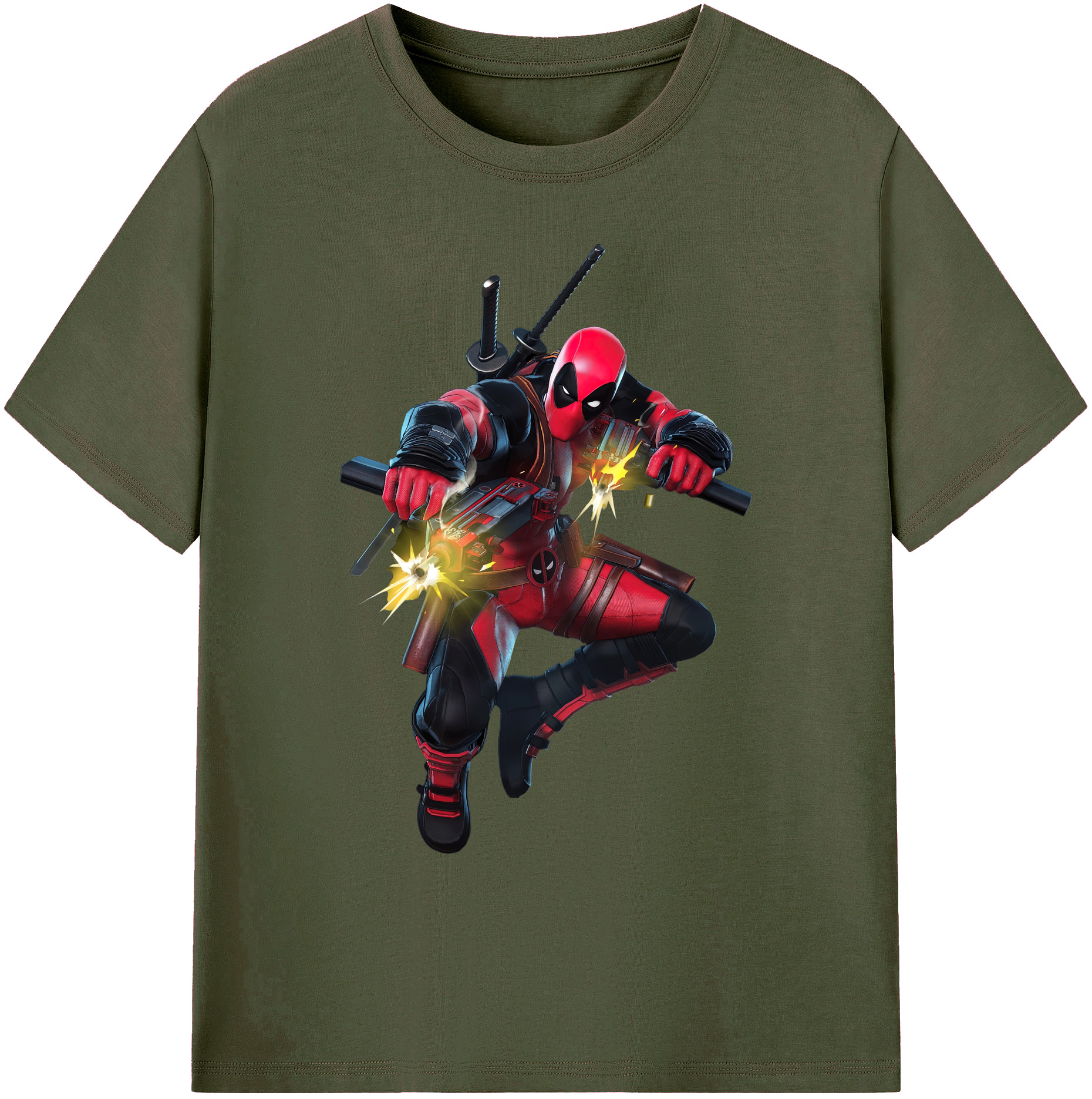 （画像用） Deadpool デッドプール 綿100％ メンズ半袖Tシャツ｜肌触りやわらか＆通気性